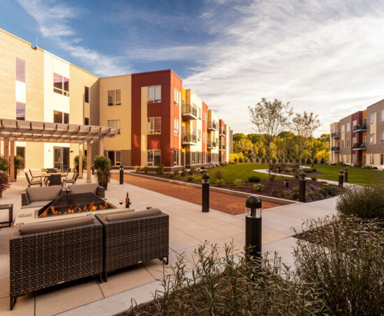 University Row patio